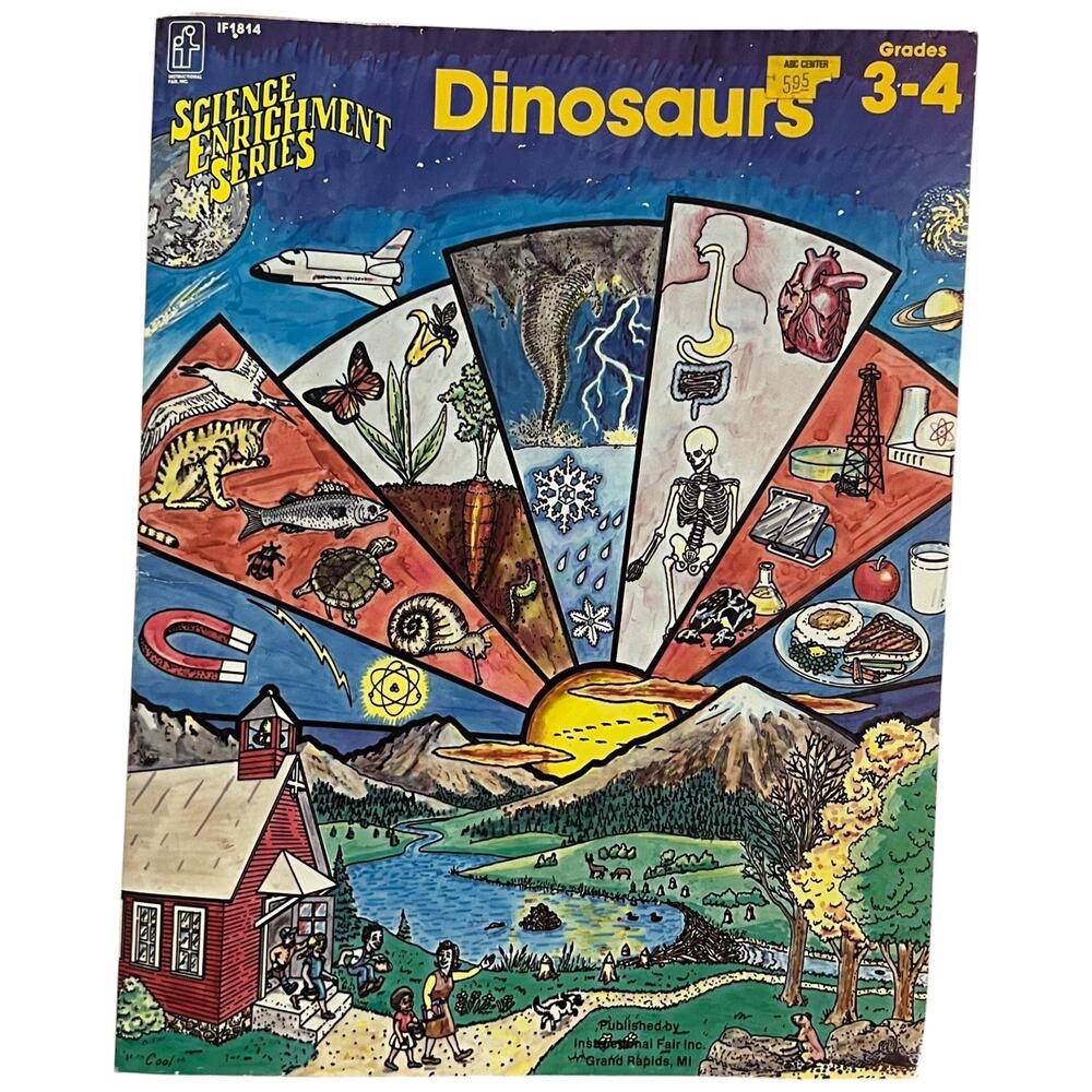Vintage Instructional Fair Dinosaurs Grades 3rd 4th Duplicating Masters Book